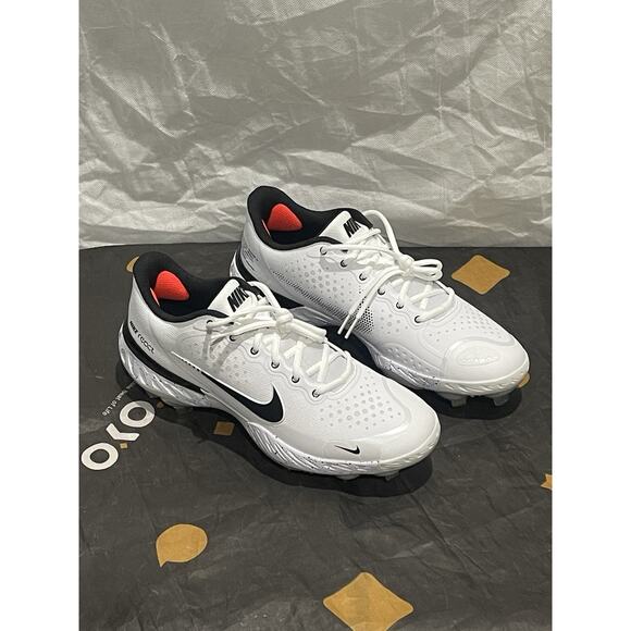 New Men’s 10 Nike Alpha Huarache Elite 3 Low Baseball Cleats CV3552-104 White. main image 7